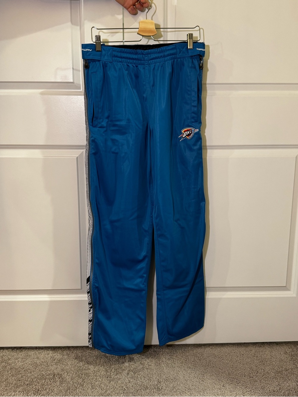 NBA Oklahoma City Thunder Blue Zip-Away Track Pants